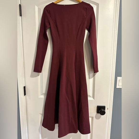 NWT Babaton Leda Ponte Dress in Sumac Burgundy XS - Picture 10 of 11